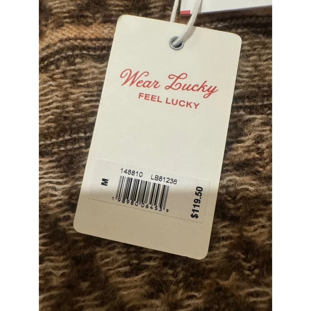Lucky Brand‎ Southwestern Aztec Shawl Collar Cardigan Sweater Medium NWT